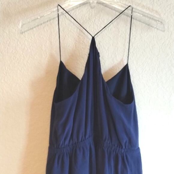 Madewell 100% Silk Starview Navy Blue Cami Slip Mini Dress 2 Spaghetti Straps - Picture 6 of 16